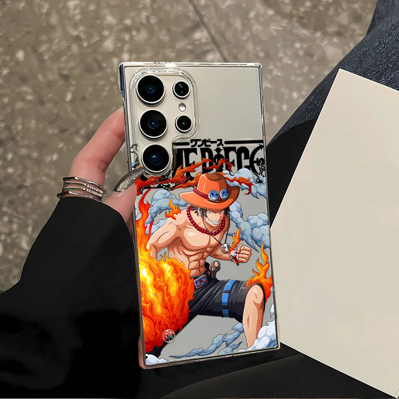 حافظة Ace Anime Luffy لهاتف سامسونج جالاكسي S25 S24 FE S23 Plus S22 Ultra S21 S20 FE S23Ultra S22 Plus غطاء شفاف #5