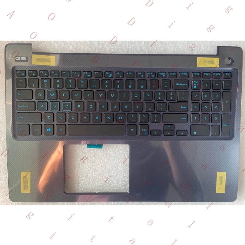 WW For DELL G3 3579 US Backlight keyboard C Shell Palmrest Upper Case 07TMPH 7TMPH