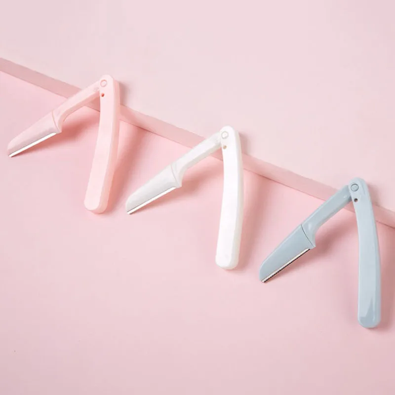 Fashion Eyebrow Trimmers Safe Eye Brow Shaper Foldable for Women Makeup Tools Eyebrow Trimmer Razor Blades Shaver