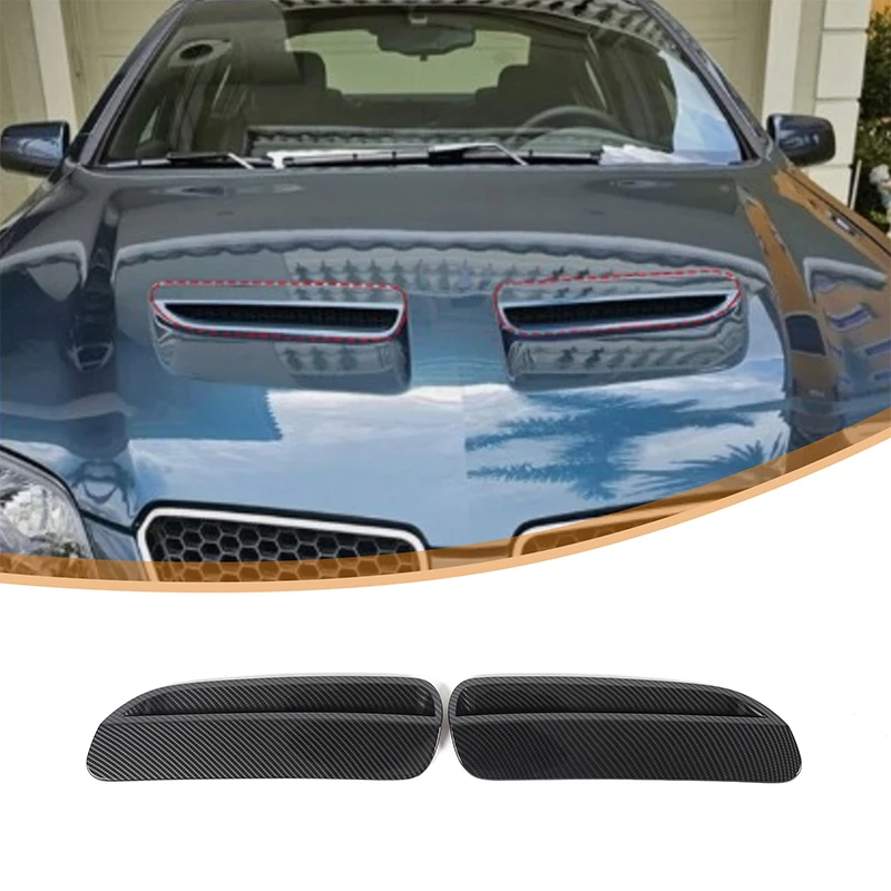 

For Pontiac G8 2008-2009 ABS Carbon Fiber Car front engine cover air outlet decorative board sticker car exterior accessories