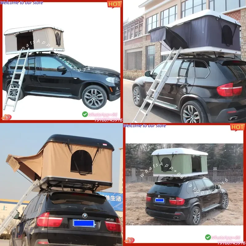CE Certificate High Quality Customized SUV Rooftent Fiberglass 4 Person Car Camping Roof Tent Hard Shell