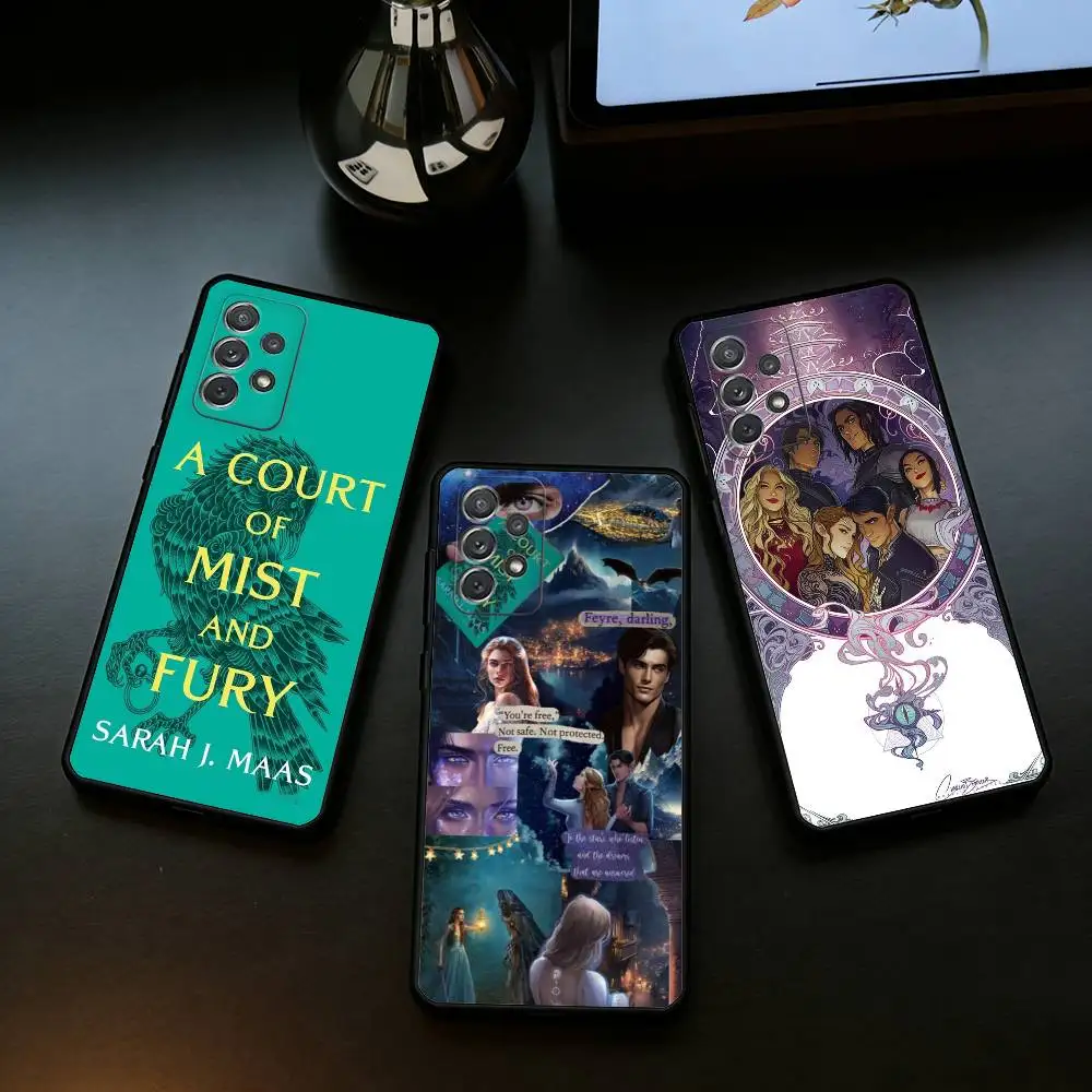A Court-of-Mist-and Fury  Soft Silicone Black Cover Phone Case For Samsung Galaxy A73,A72,A71,A70,A53,A52,A51