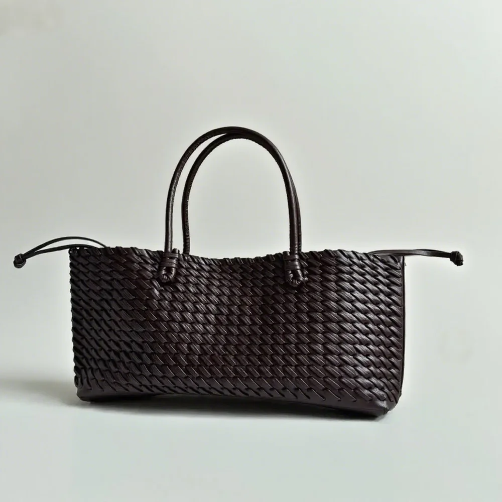 

Niche Design Fashion Big Bag 2025 Autumn New Style Simple Large Capacity Woven Bag Extended Crossbody Shopping Handbag