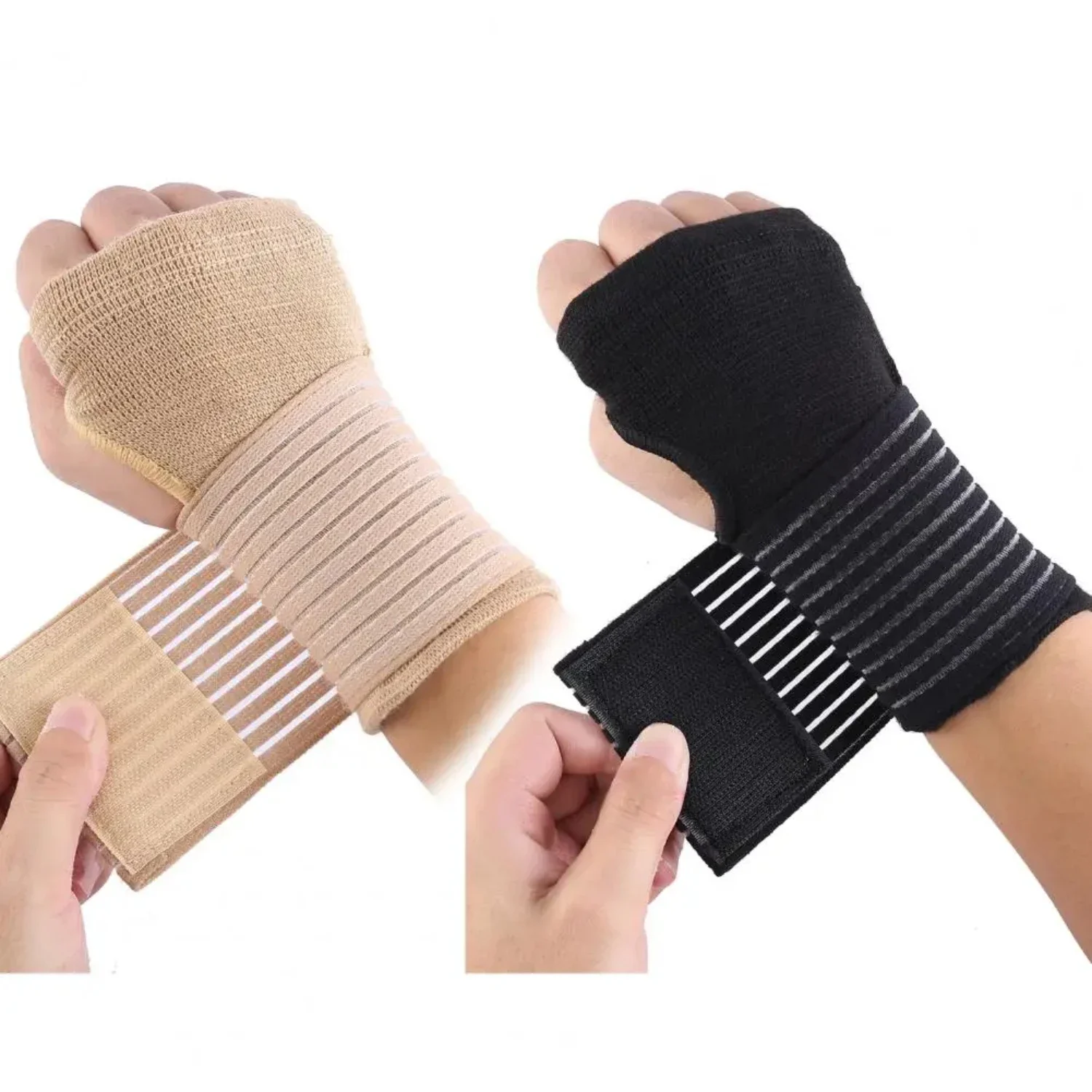 1 Pair Elastic Bandage Wrist Guard Support Arthritis Sprain Band Carpal Protector Hand Brace Accessories Sports Safety Wristband