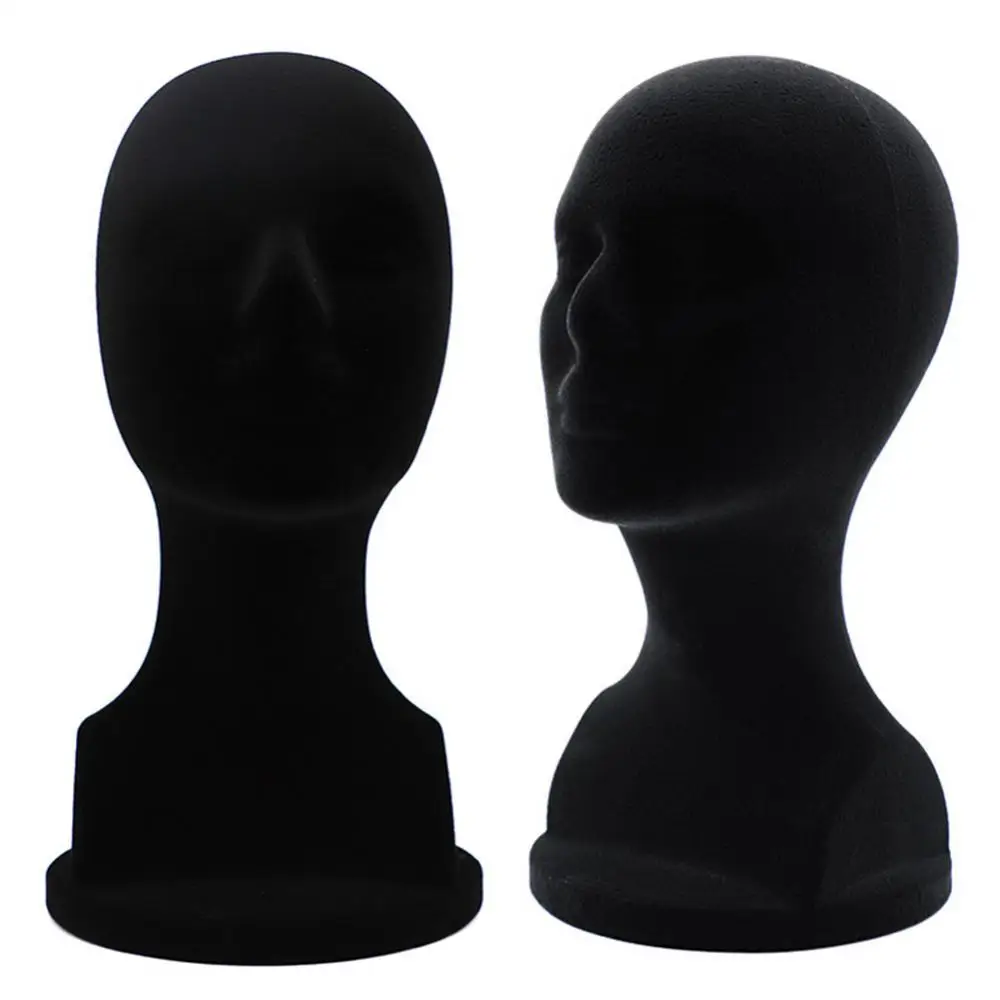 Flocking Foam Head Mold Wig Hat Bracket DIY Props Headwear Display Props Male Glasses Holder DIY Shooting Props Styling Tools