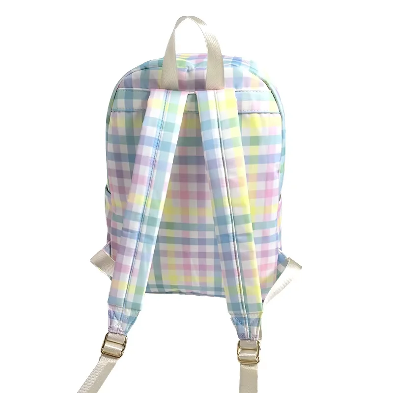 New Large Size Rainbow Plaid Fanny Pack Chest Pack Toiletry Storage Pouch Grid Outdoor Fanny Pack Travel Wash Cosmetic Bag Gift