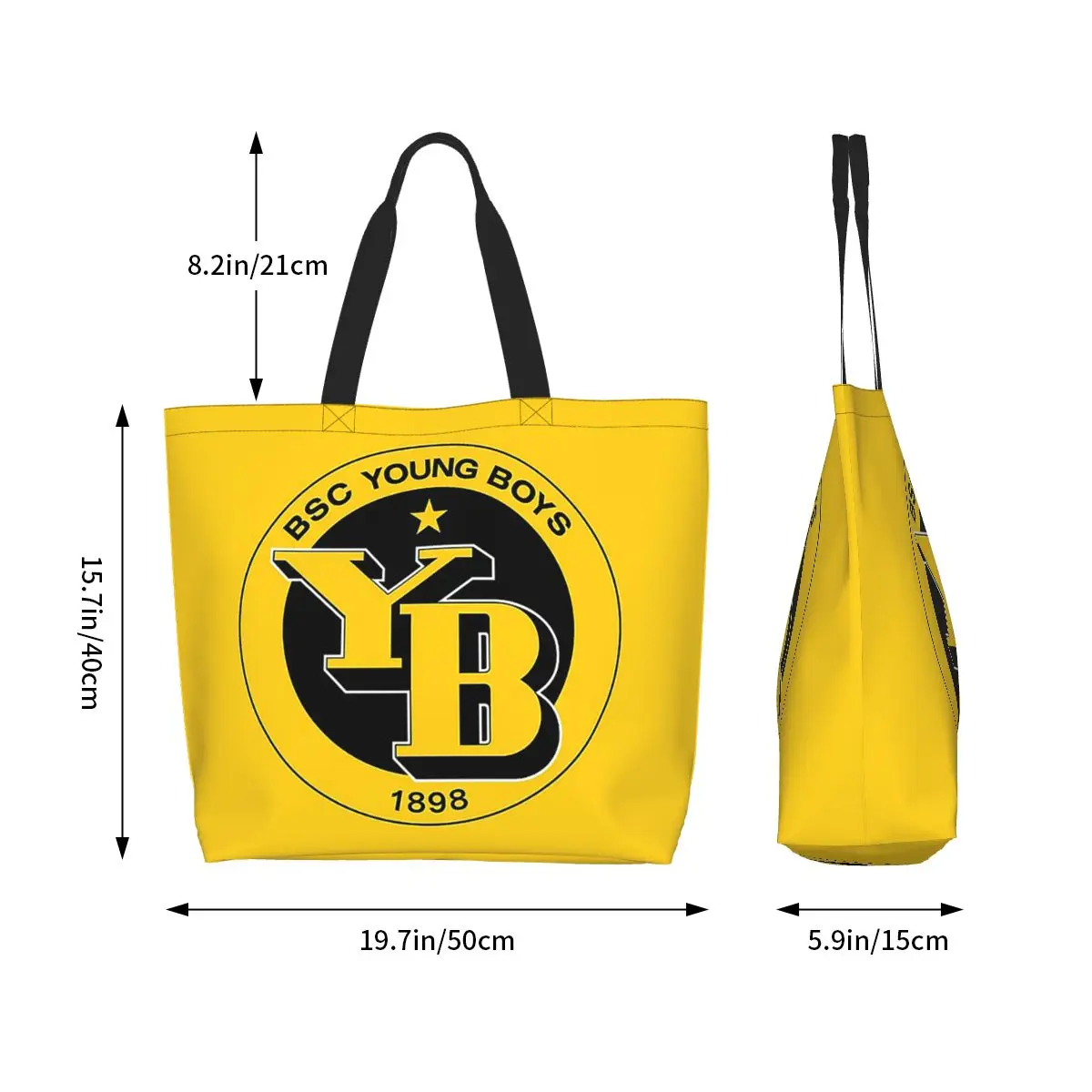 BSC الشباب بنين كرة القدم السويسرية المشجعين الرياضة بيرن سويسرا التسوق حمل حقيبة قماش حقائب الكتف المتسوق البقالة حقيبة يد