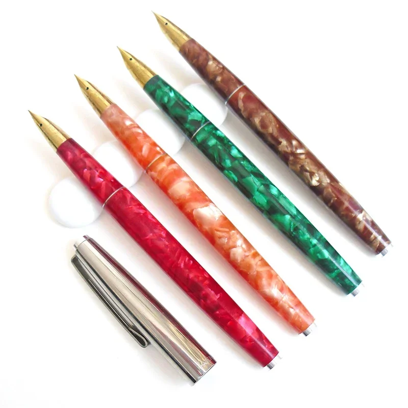 Wingsung 237 Resin Metal Fountain Pen Celluloid 0.5mm Iridium Nib Pen Limited Collection Pen In The 1990s Writing Gift