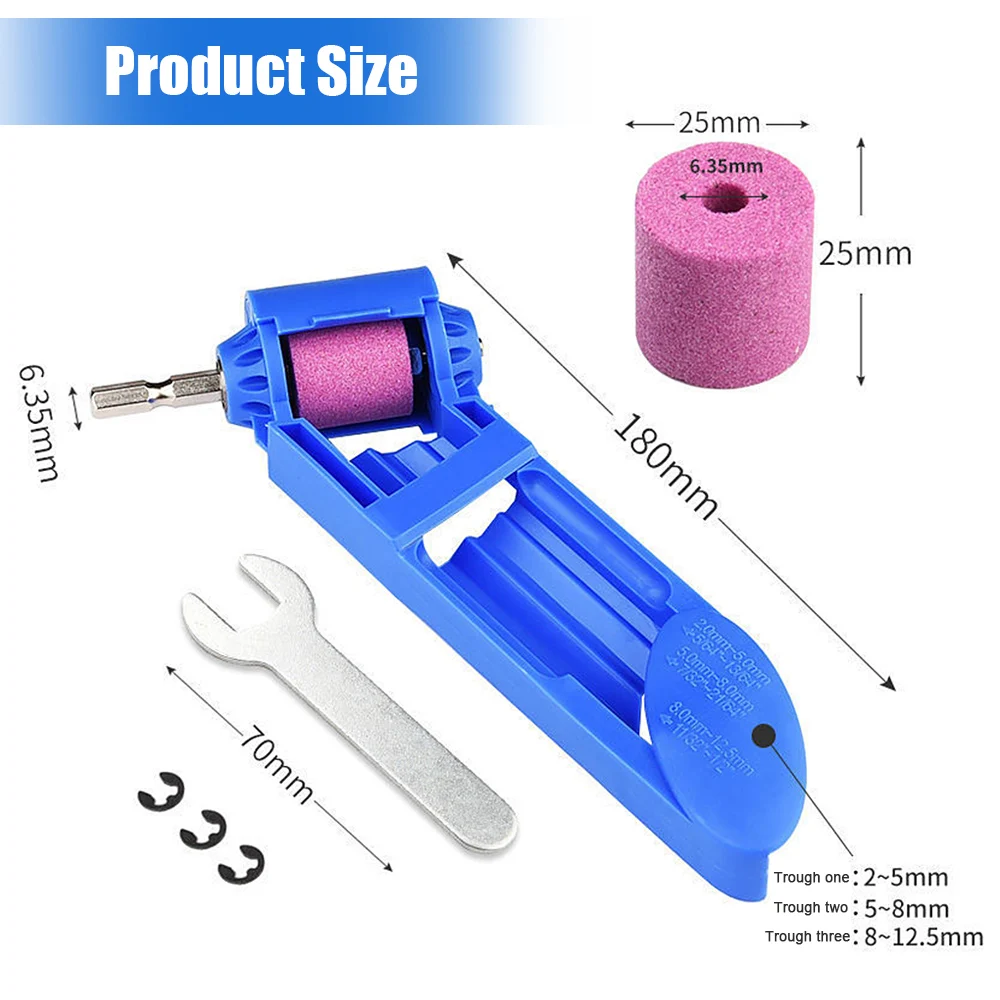 คอรันดัมบดล้อเจาะ Bit Sharpener เครื่องมือเจาะไทเทเนียม Powered ชิ้นส่วนเครื่องมือเจาะเล็บชุด Bits สำหรับ...