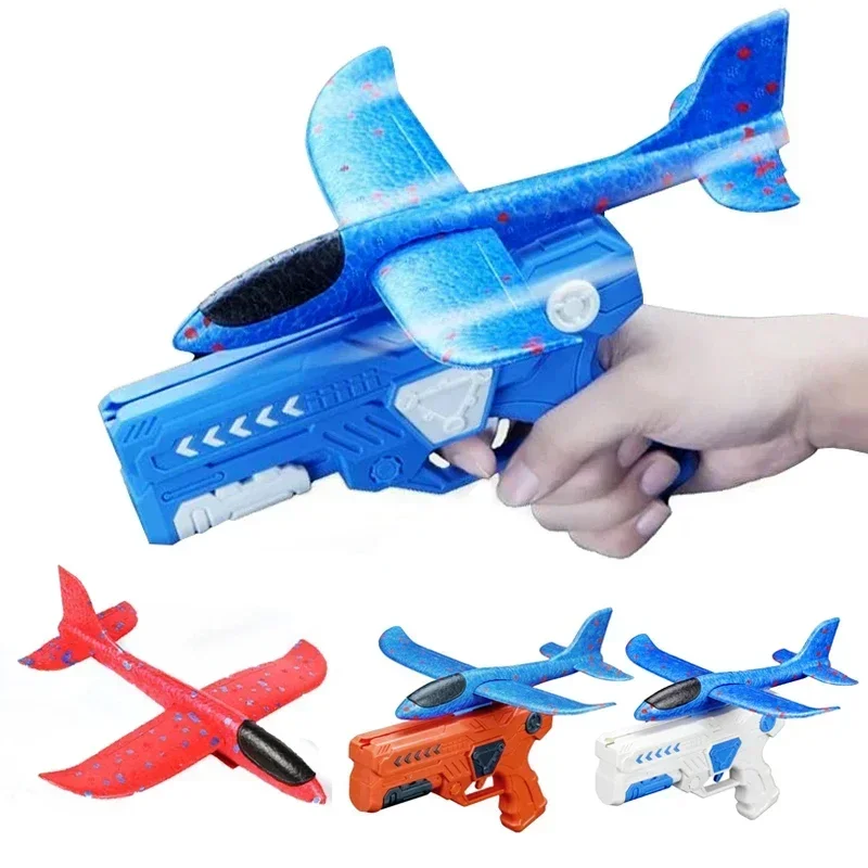 Airplane Launcher Toys Outdoor Plane Flying Toys Non Slip Kids EPP Foam Catapult Plane Birthday Gifts for Boys Girls