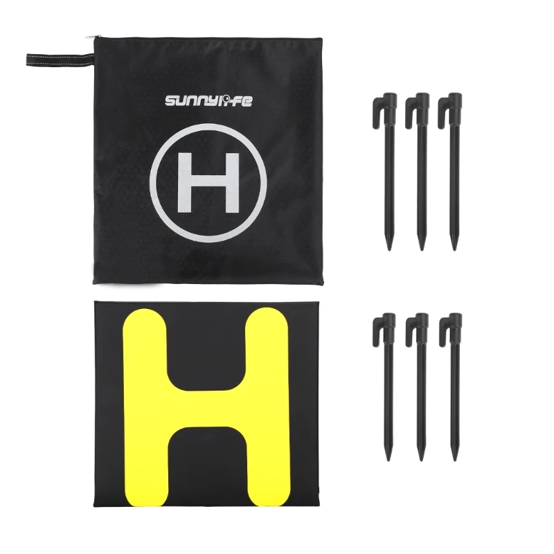 

110cm Waterproof Landing Pad Foldable Parking Apron with Ground Nails & Organiser Bag for Mavic3 Pro/Matrice30 Series