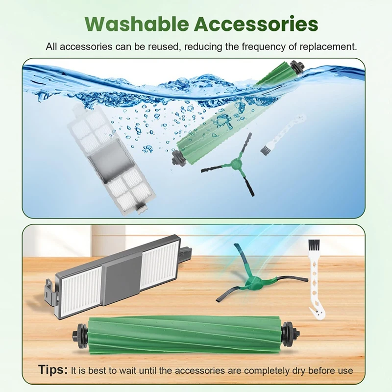 For 205 DustCompactor Vac / Combo Spare Parts Accessories Main Side Brush HEPA Filter Mop Cloth-A79M view 3