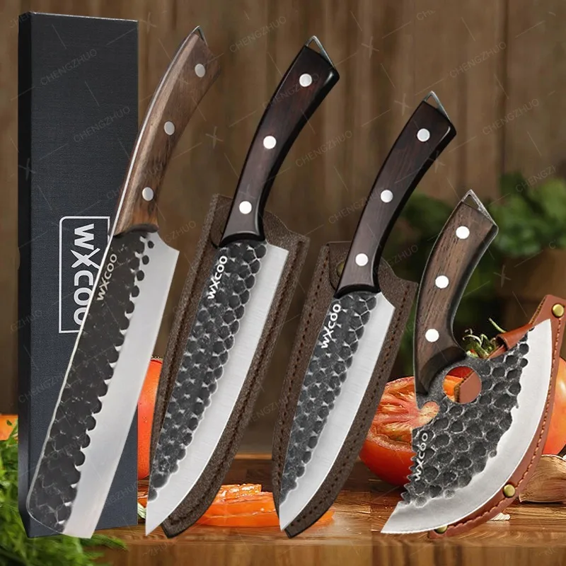 

Kitchen Knives Hand Forged Steel Fish Fruit Knives Butcher Meat Slicing Cleaver Boning Knife Sharp Chef Knife Barbecue Knife