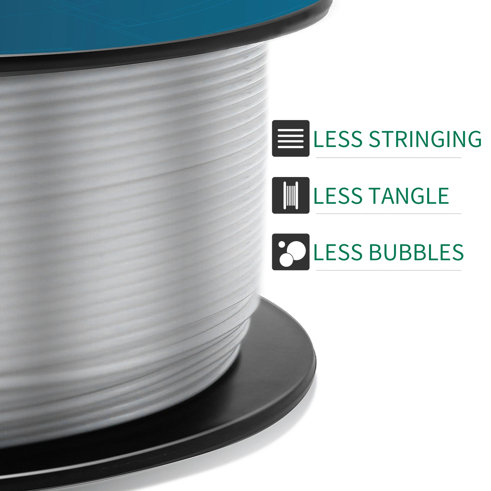 Geeetech, filament PETG o gramaturze 5 kg, średnica 1,75 mm, do drukarek 3D FDM, druk 3D, pakowane próżniowo, dostępne w lokalnych magazynach, kolorowe tworzywa sztuczne. — zdjęcie produktu 2
