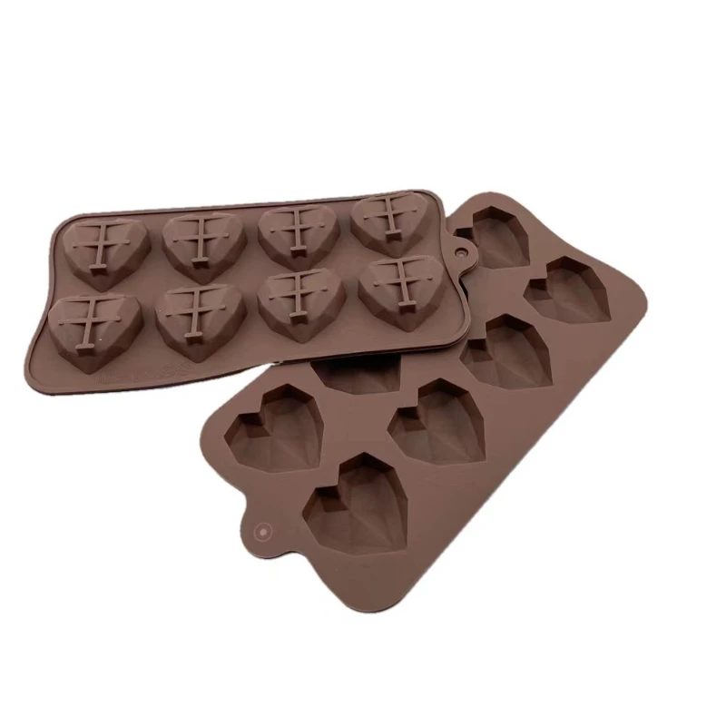 

8/15 Cell Heart Shaped Silicone Cake Mold Chocolate Candy Mold Gummy Jelly Making Tool Cupcake Decoration Supplies Baking Tools