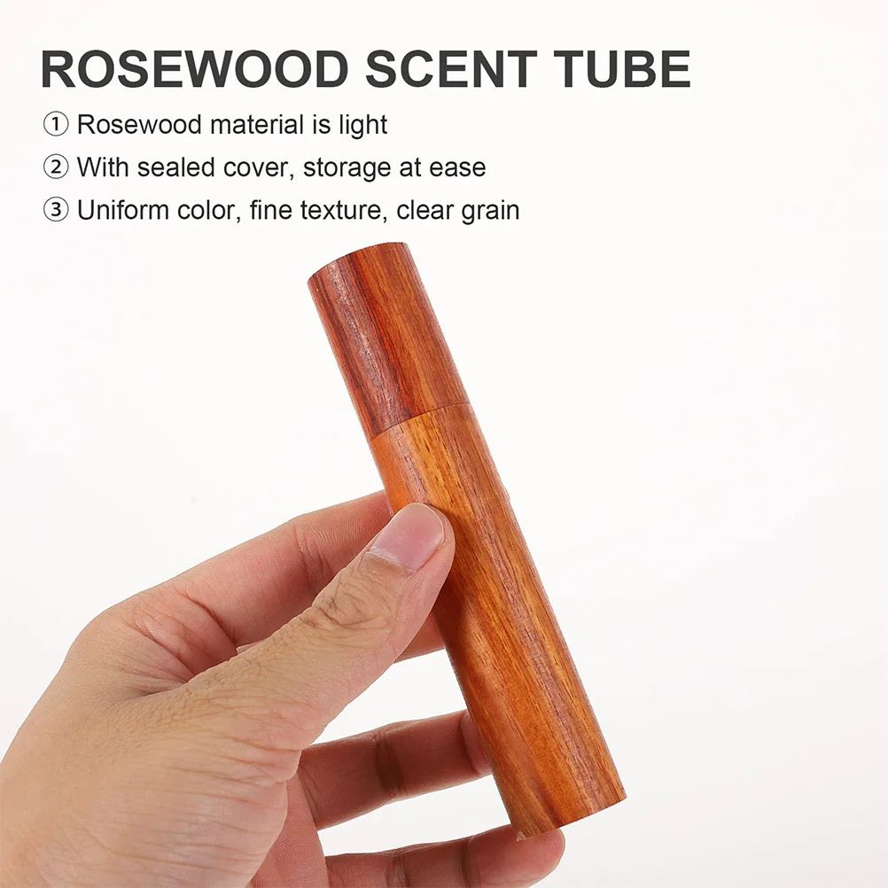 

3 pcs Wooden Incense Tubes Natural Storage Holders Detachable Airtight Design For Stick Incense Sugar Sample Container Home