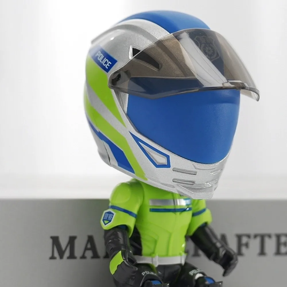 Casco transformador, muñeco de motociclista simulado, figura de acción, movilidad conjunta, casco de motocicleta de aleación, juguete, extremidades móviles