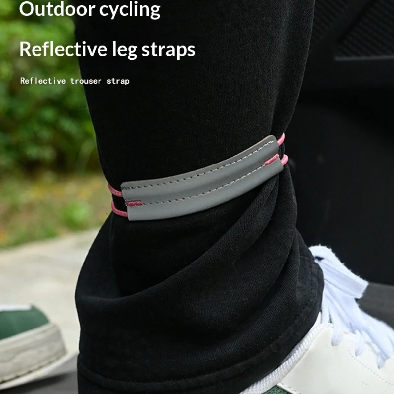 

Two Pieces Outdoor Riding Reverse Beam of Light Belt Elastic Rope Storage Buckle Strap Night Running Sports Leggings Tie