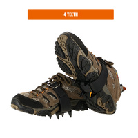 4 Tooth Crampons Outdoor Mountain Climbing Hiking Ice Ski Snow Shoes Spikes Winter Anti Slip Ice Non-slip Shoes Cover