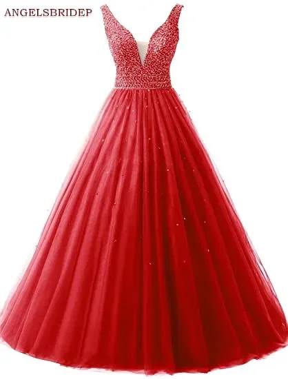 Sweetheart Ball Gown Quinceanera Dresses Vestidos De 15 Anos Formal Crystal Beading Tulle Birthday Party Gowns