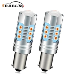 2pcs High Power BA9S BAX9S BAY9S 80W Canbus T4W H6W H21W 16SMD Yellow LED Side 12V 24V No-polarity Parking Light