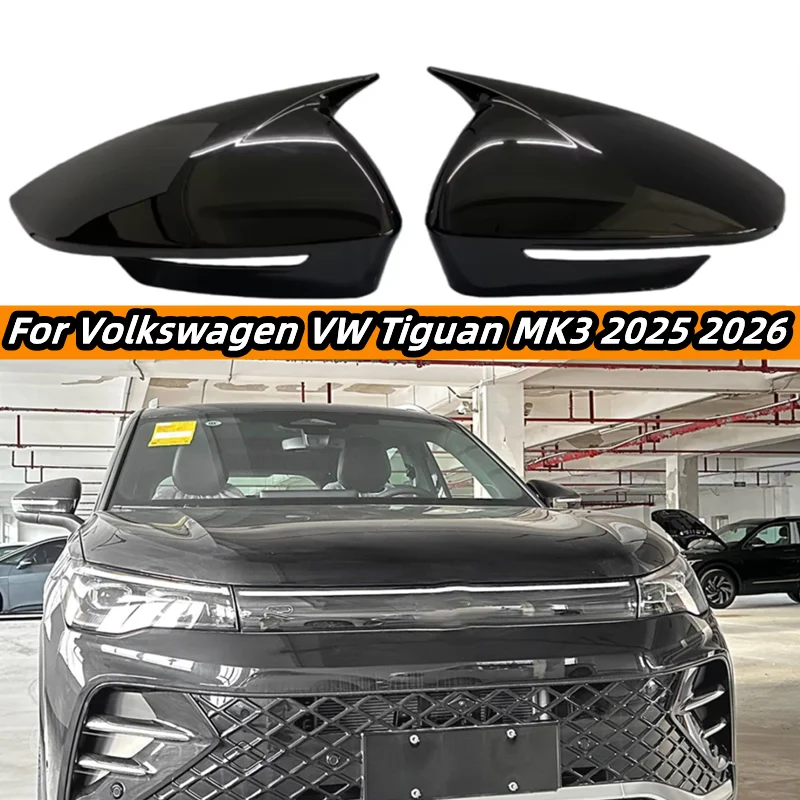 

Pair M Rearview Mirror Cover Side Reversing For Volkswagen Tiguan MK3 2025 2026 Rear View Mirror Trim Caps Car Accessories