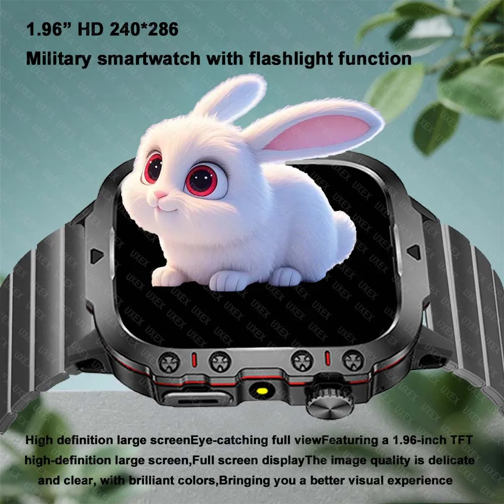 2026 ساعات عسكرية جديدة للاستخدام الخارجي للرجال رياضية للياقة البدنية بلوتوث كال المقتفي مراقبة الصحة شاشة كاملة l ساعات متعددة الوظائف #6