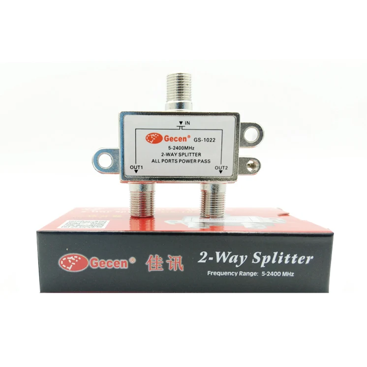 Two-way Power Splitter GS-1022 2-way Common Splitter One-point Two-antenna Signal Distributor 2-way