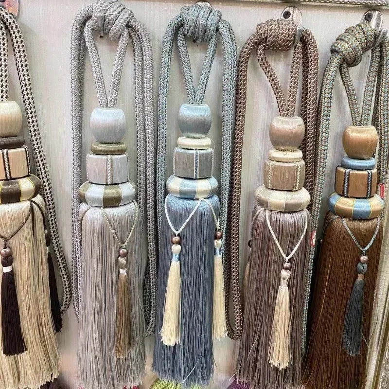 

2 PCS Luxury Curtain Tassel Straps Hanging Ball Pair Set Ball Tie Tie Modern Living Room Decoration Hanging
