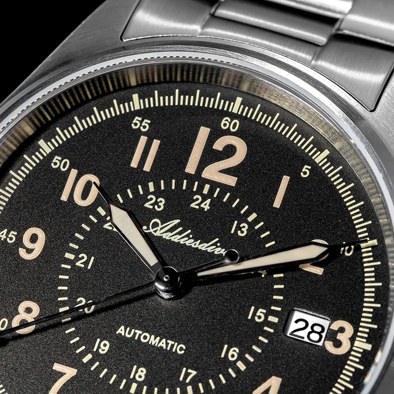 ADDIESDIVE New AD2074 Watch Sappire Leisure Dress NH35 Automatic Watch 39mm AR Coating Luminous Waterproof 200m Men