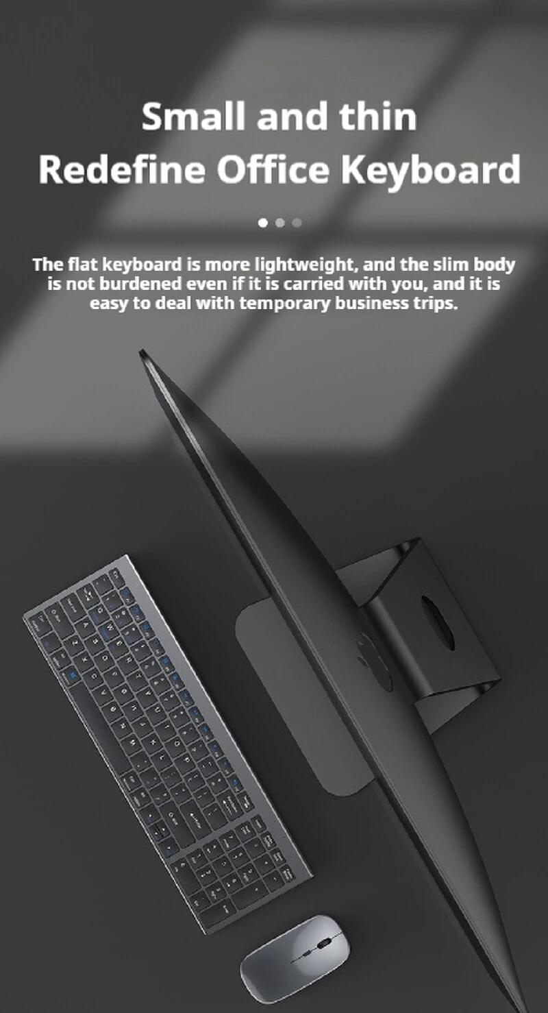 

Ultra Thin Bluetooth+2.4G Three Mode Keyboard And Mouse Combination With Numeric Keyboard Laptop/PC Professional Office Suite