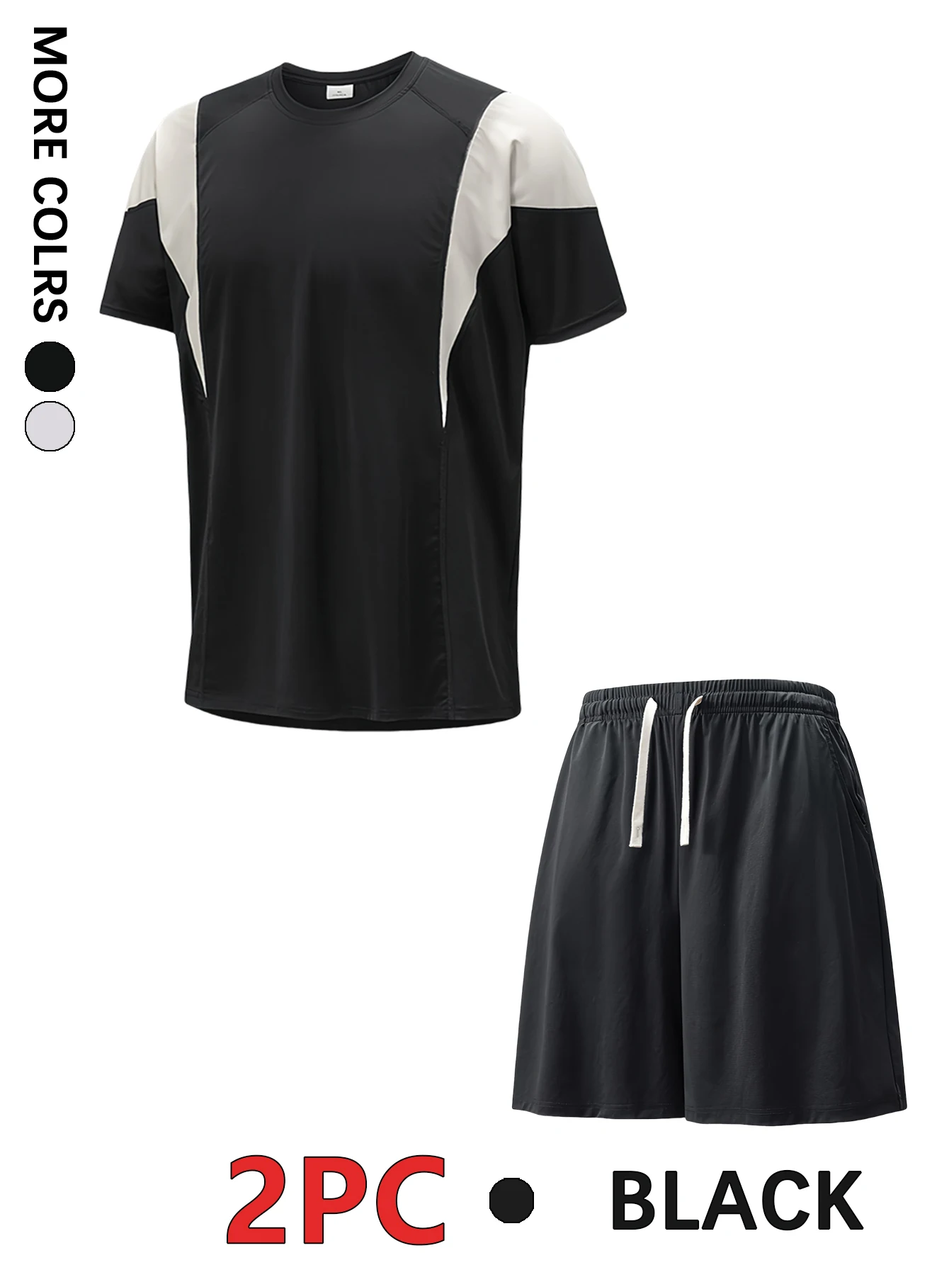 

Men's Two-Piece Casual Sports Suit, Contrasting Color Design, Shoulder Width Splicing, Loose and Comfortable, Suitable for Daily Home, Sports Exercise, Outdoor Hiking, Basketball