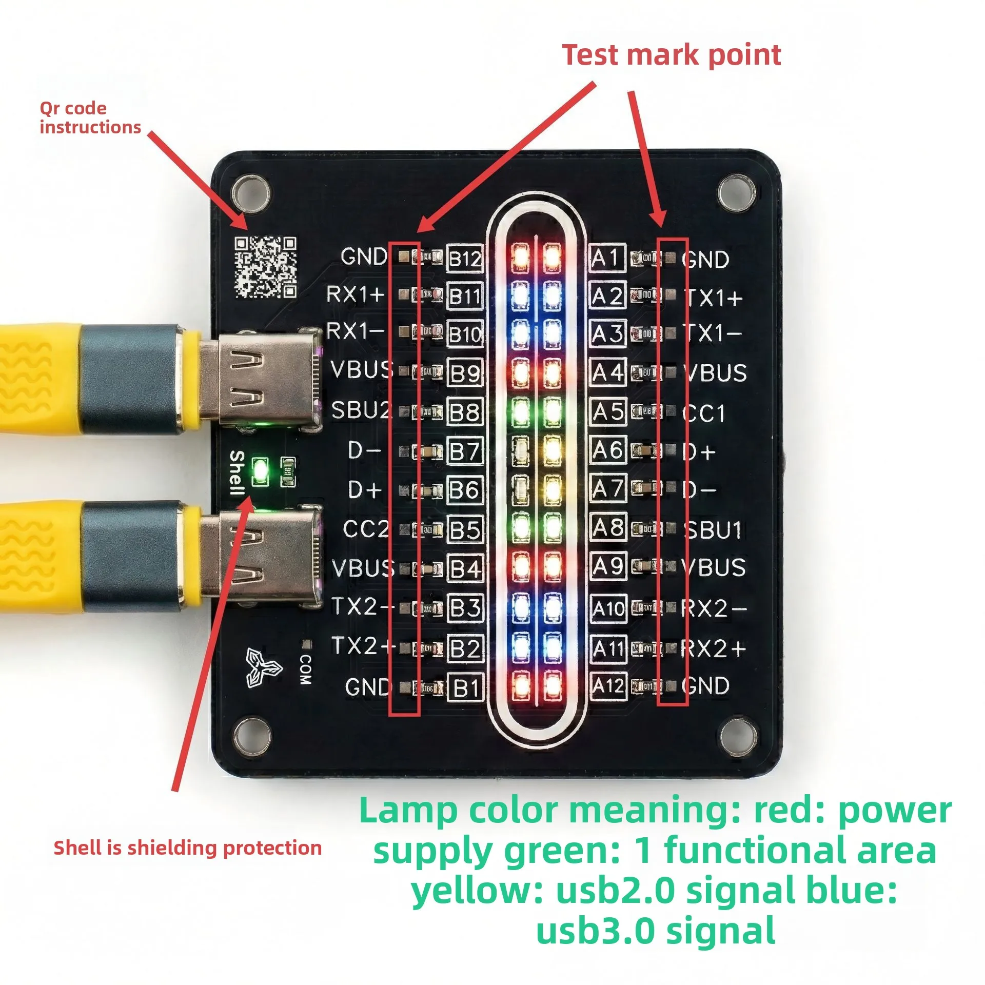 Type-C data detection, CtoC & USB 24p fast charging test