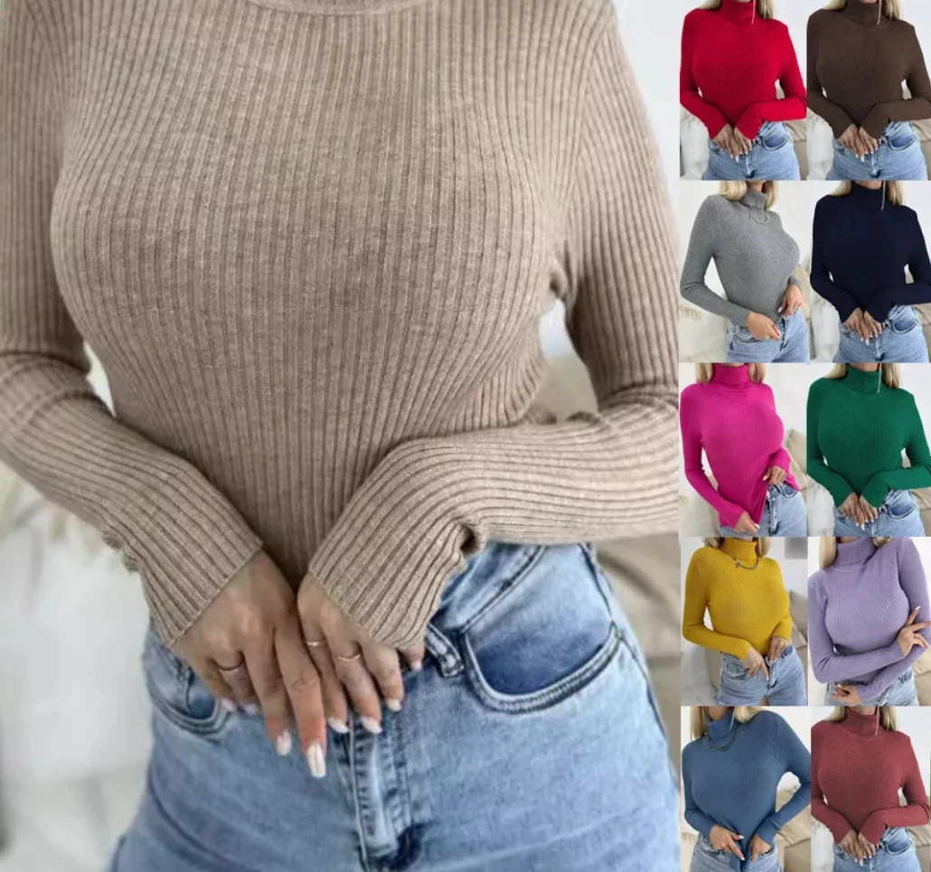 

Новинка 2025 года, женская водолазка, зимний свитер, женские вязаные свитера и пуловеры с длинными рукавами, женский джемпер, трикосовые топы