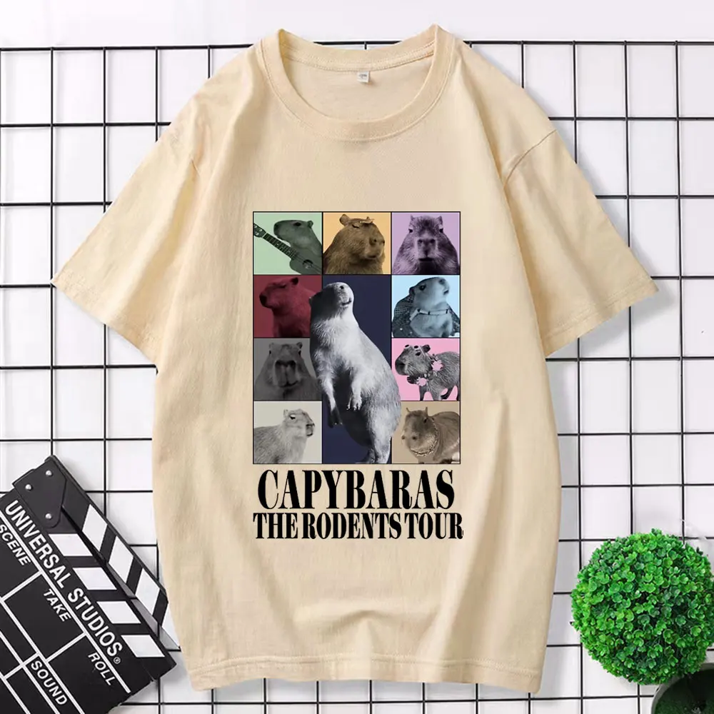 Funny Capybara The Rodents Eras Tour Meme Graphic T Shirt Summer Men\'s Women\'s Vintage Fashion T-shirt Casual Oversized T Shirts