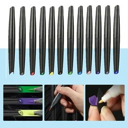 DSPIAE 5/8/12 Colors Brush Pen Environment-friendly Water-based Soft Head Marker Base Color Metallic Color Fluorescent Color