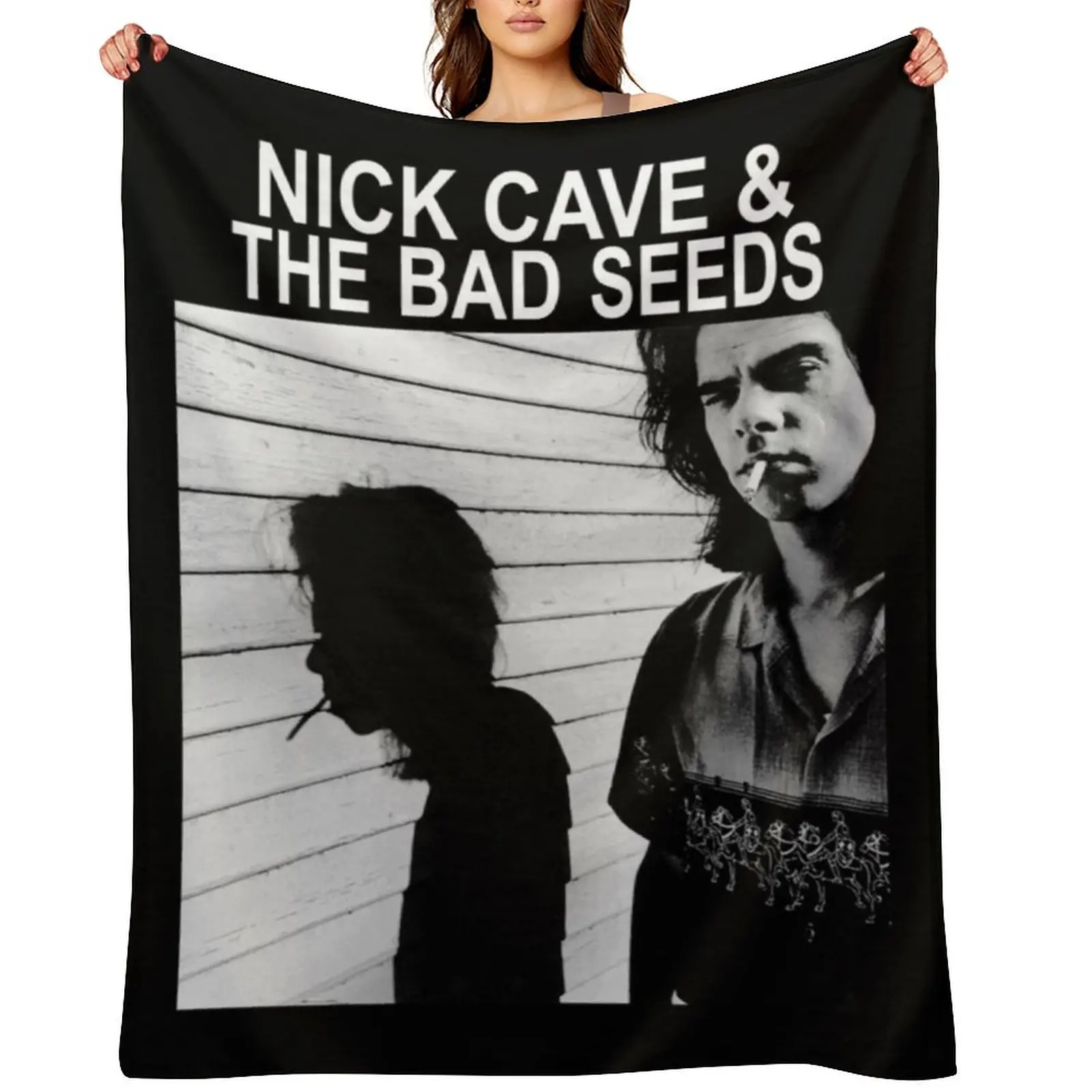

classic black nick cave Throw Blanket Hair Shaggy Hairy halloween Blankets