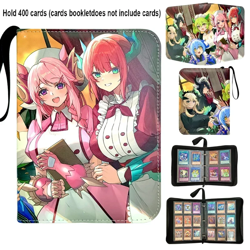 400 buah Yu Gi Oh Black Magician Girl kartu Album Map huruf Binder Notebook permainan koleksi hadiah mainan permainan