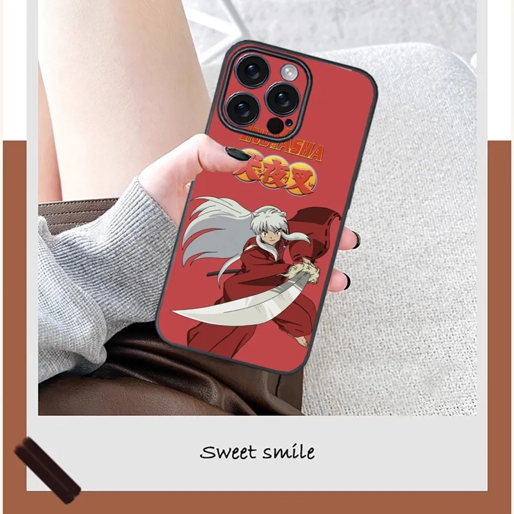 I-Inuyasha Cool Anime Phone Case For iPhone 16 15 14 13 12 11 PRO MAX PLUS Mini TPU Soft to Skin-friendly case