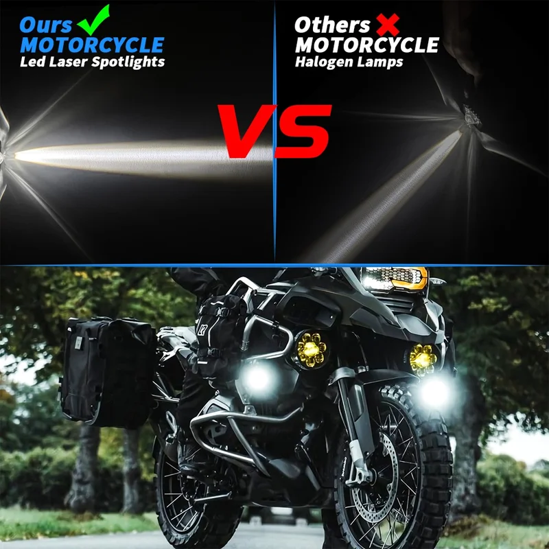 Motorcycle 6000K Headlight LED Auxiliary Fog Light Moto Driving Car Fog Spot Head Light Lamp for for BMW R 1200 GS Adventure LC view 4
