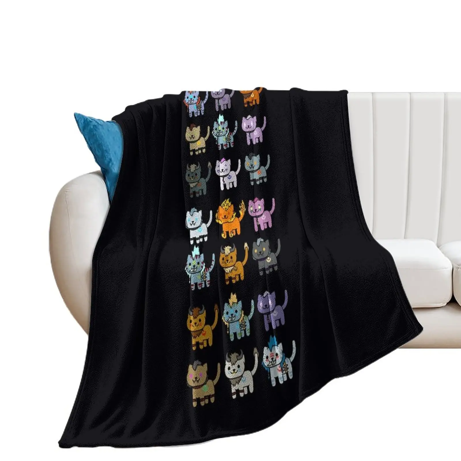 Neko Atsume Feral Druid Todos \t Throw Blanket Thin decorative warm for winter Beautifuls Blankets