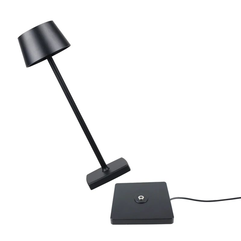 Alumínio branco quente LED Table Light, USB, IP54, Touch Switch Control, 5200mAh, Modern Desk Lamp, Carregador sem fio