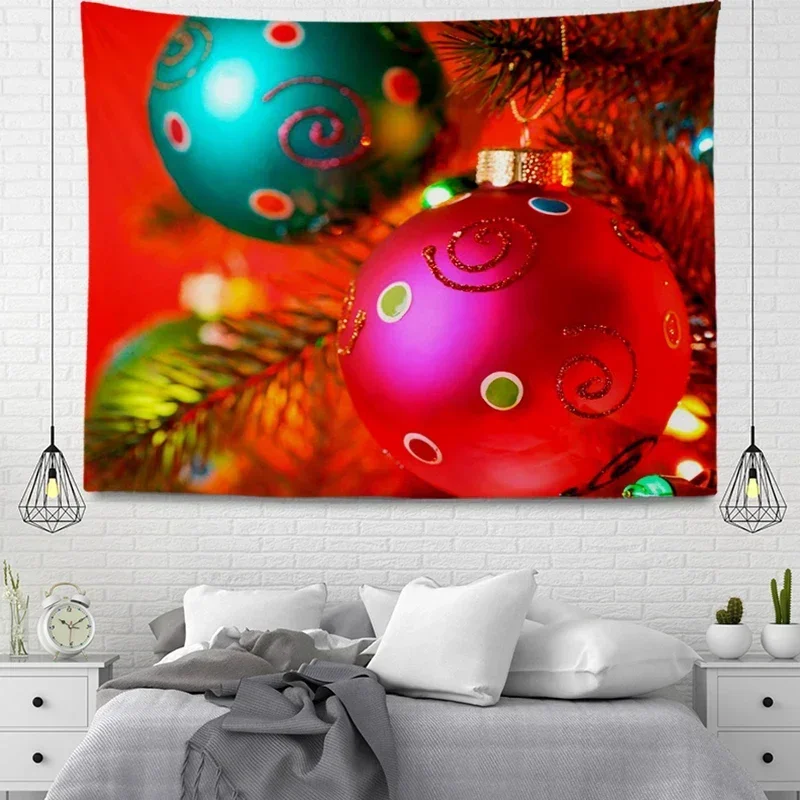 Home Decorations Christmas Candle Burn Room Decor Wall Tapestry Aesthetic Bedroom Aesthetic Wall Art Large Fabric Wall Tapestry