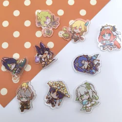 11PC Anime Game Genshin Impact Alhaitham Wandere Badges Clothes Jewelry Collar Cute Acrylic Brooch Accessories Gifts for Friend