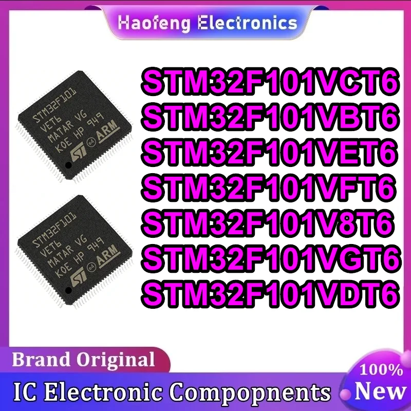 

STM32F101VCT6 STM32F101VBT6 STM32F101VET6 STM32F101VFT6 STM32F101V8T6 STM32F101VGT6 STM32F101VDT6 Микросхема 100% новый оригинальный