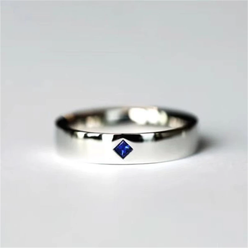 Zamrud, Rubi, safir, safir, cincin pasangan kustom buatan tangan desainer, cincin pernikahan, hadiah liburan dan hadiah