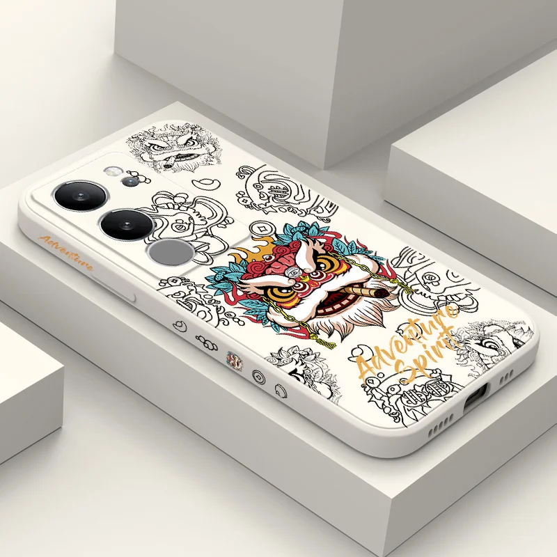 حالة الهاتف الأسد لفيفو ، غطاء سيليكون ، دخان ، V29 ، V29E ، V27 ، V27E ، V25 ، V25E ، V23 ، V23E ، V21 ، V20 ، S1 Pro ، 4G ، 5G