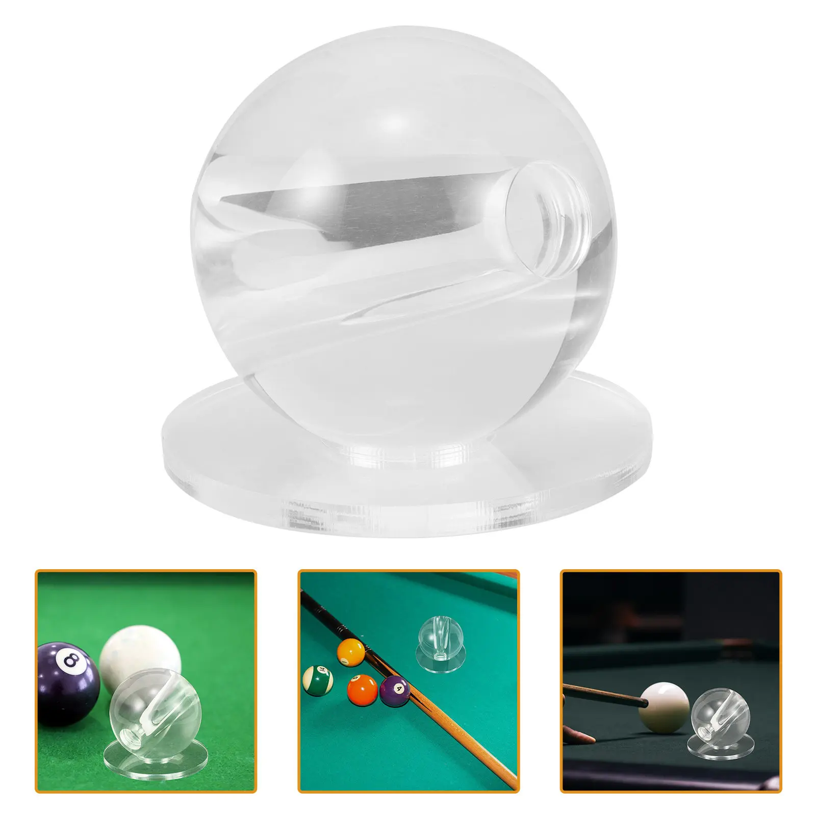 

Billiards Stroke Trainer Transparent Snooker Cue Correction Tool for Accuracy Technique Enhancement Resin Training Ball with