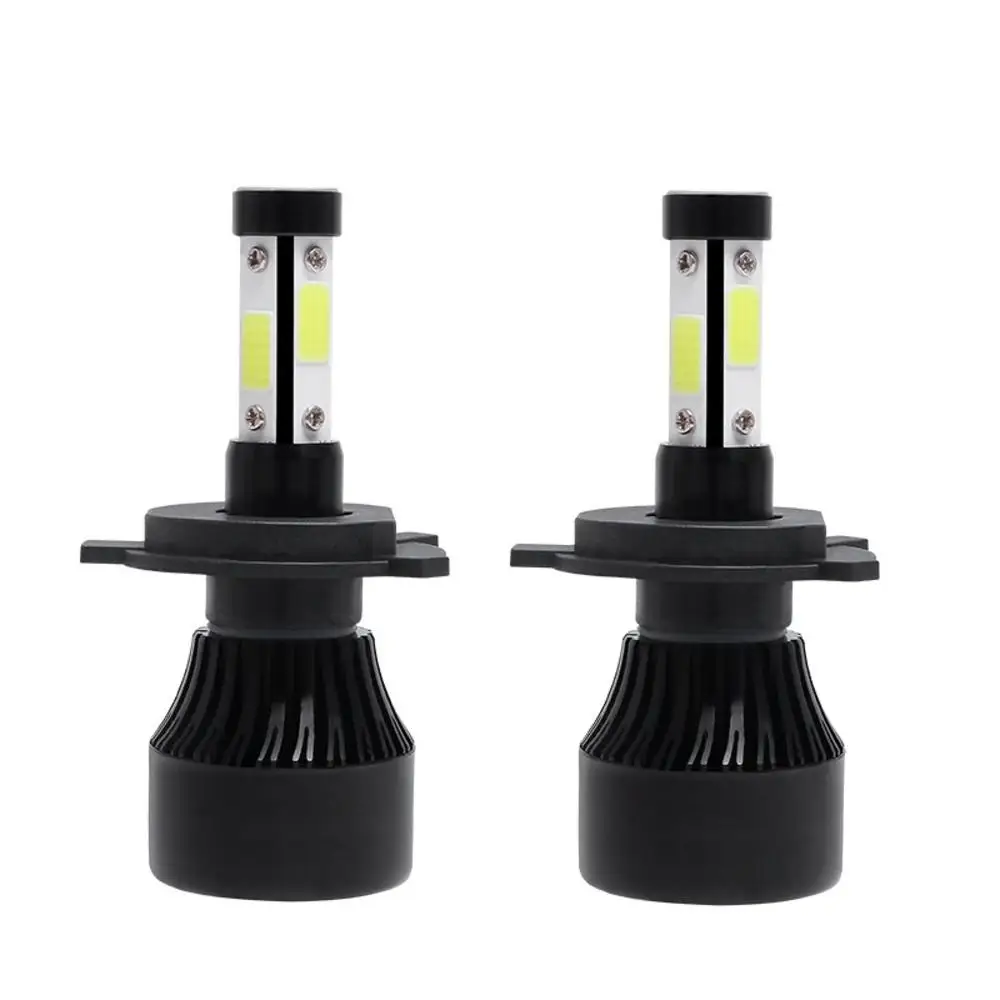 

4 Sides LED Headlight Kit Lamp Bulbs Globes High Low Beam Headlamp H7 H4 H11 H13 9004 Car Headlight Bulbs 12V/24V 6000K White