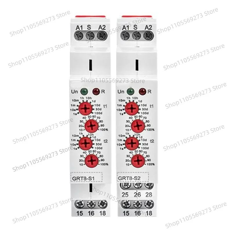 Dual Time Cycle Delay Relay GRT8-S1 GRT8-S2 AC 220V Time Adjustable Controller Timer Module